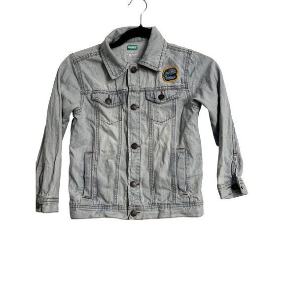 Garanimals Kids Denim Jacket With Dinosaur "Roar" Graphic Size 7 - Picture 1 of 4